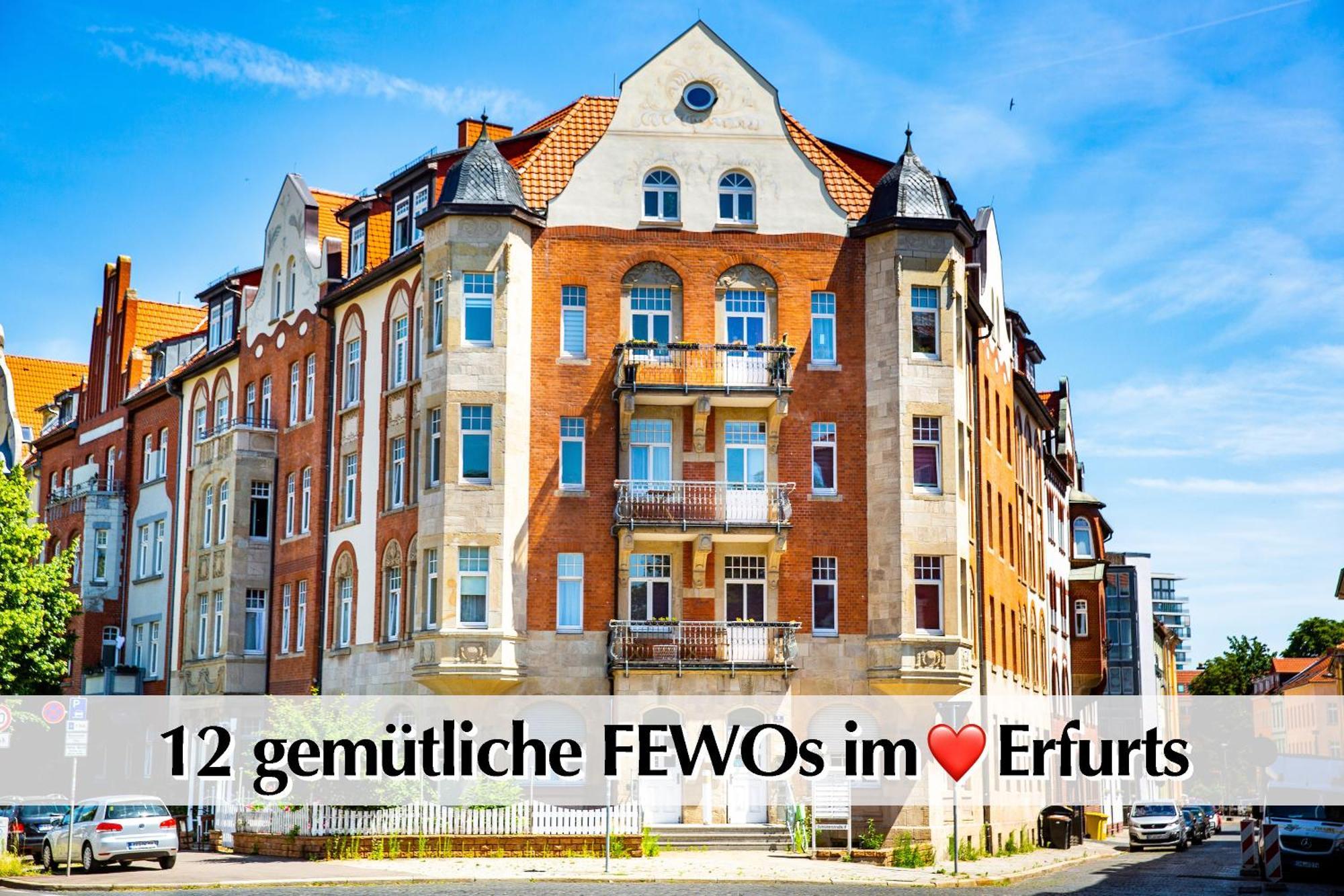12 Fewos Im Jugendstilhaus Mit Aufzug, Terrasse, Kingsize-Bett, Smart-Tv, Etc Ερφούρτη Εξωτερικό φωτογραφία