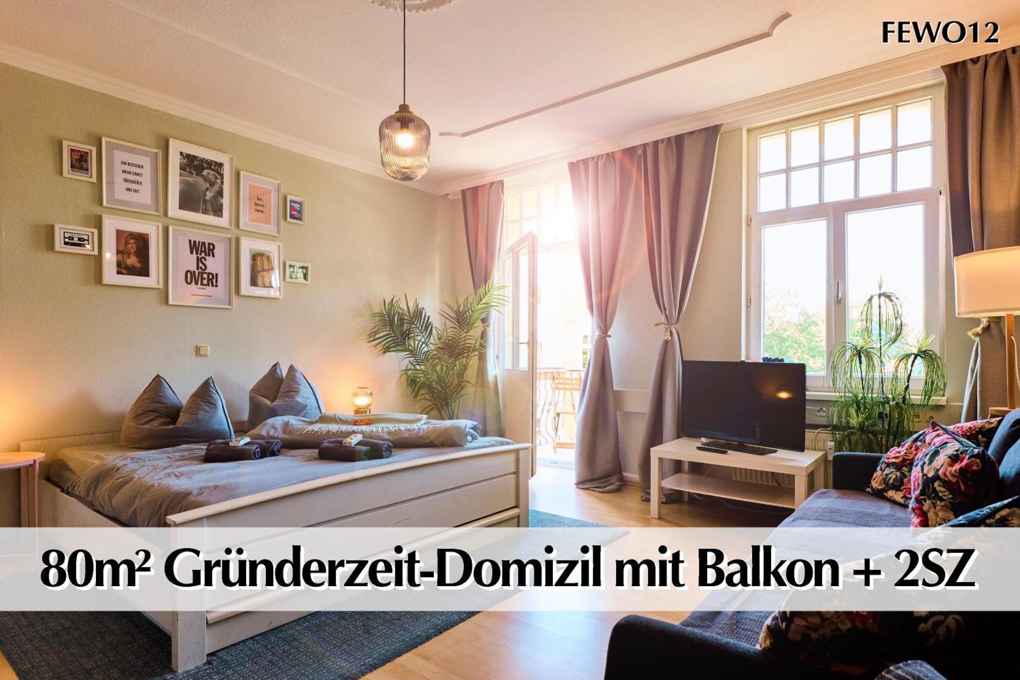 12 Fewos Im Jugendstilhaus Mit Aufzug, Terrasse, Kingsize-Bett, Smart-Tv, Etc Ερφούρτη Εξωτερικό φωτογραφία
