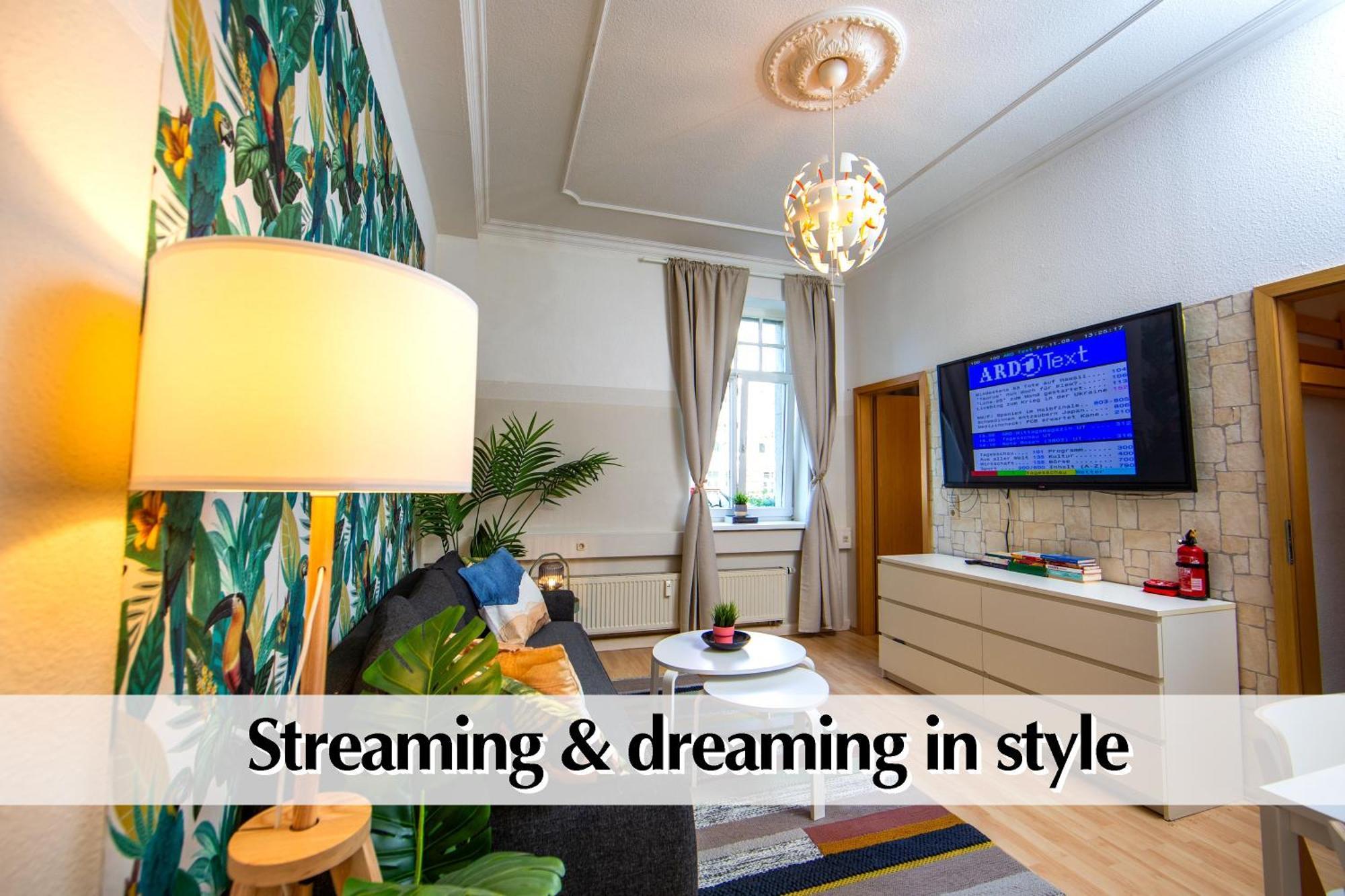 12 Fewos Im Jugendstilhaus Mit Aufzug, Terrasse, Kingsize-Bett, Smart-Tv, Etc Ερφούρτη Δωμάτιο φωτογραφία