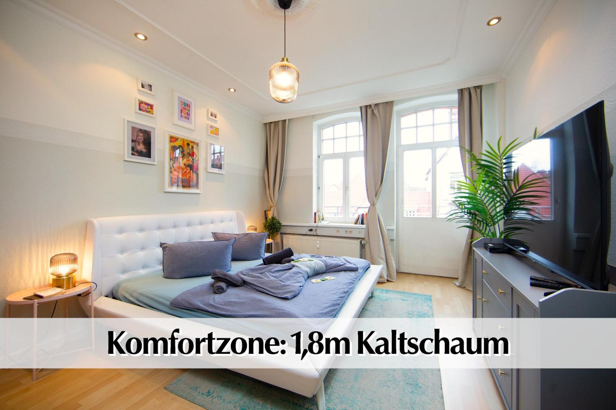 12 Fewos Im Jugendstilhaus Mit Aufzug, Terrasse, Kingsize-Bett, Smart-Tv, Etc Ερφούρτη Δωμάτιο φωτογραφία