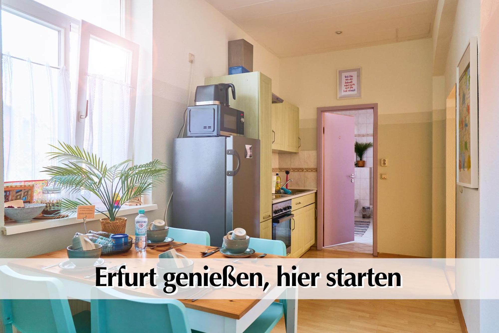 12 Fewos Im Jugendstilhaus Mit Aufzug, Terrasse, Kingsize-Bett, Smart-Tv, Etc Ερφούρτη Δωμάτιο φωτογραφία